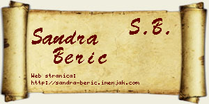 Sandra Berić vizit kartica